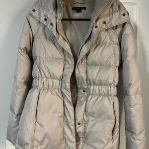 Theory Women's Light Taupe Puffer Jacket